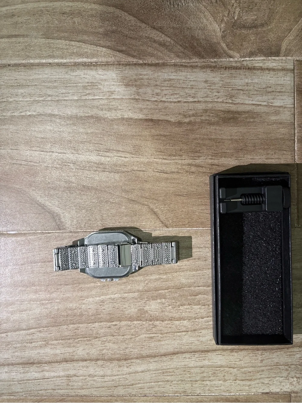 Audemars Piguet Silver Crystal Pavé Men's Bracelet Watch